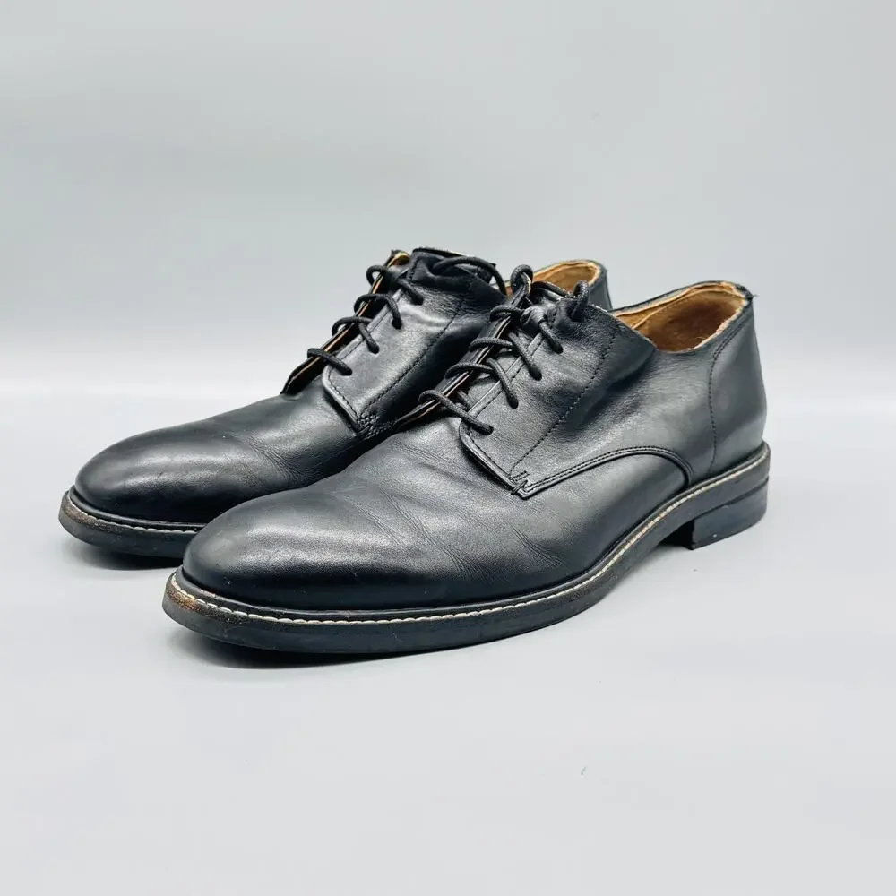 Cole Haan Shoes Mens 11 Black Leather Grand OS Derby Oxford Lace Up Dress Casual